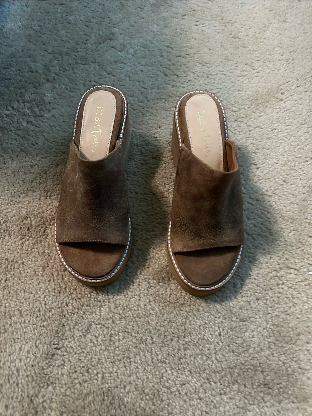 Diba True Women's Brown Suede Open-Toe Mule